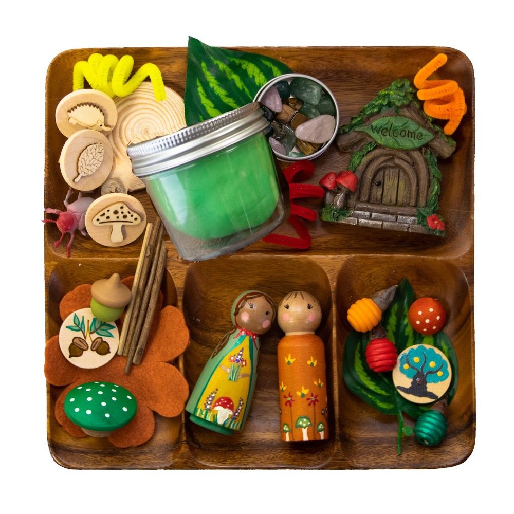 Open Ended Toys | Montessori | Wood Toys | Play Dough Kit | Sensory Bin